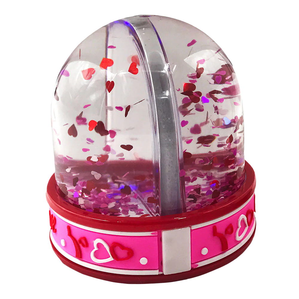 Glob foto personalizat LOVE roz cu LED
