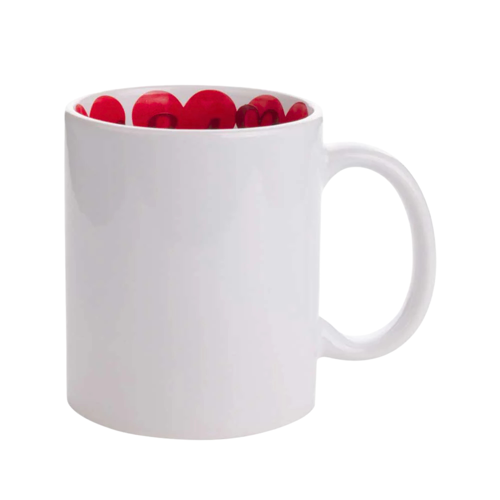 cana personalizata love cu interior rosu din ceramica