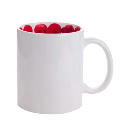 cana personalizata love cu interior rosu din ceramica