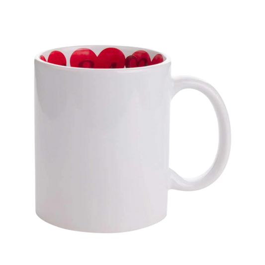 cana personalizata love cu interior rosu din ceramica