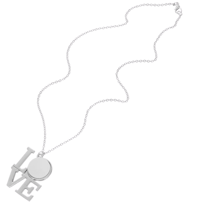 Colier LOVE metalic – pandantiv elegant