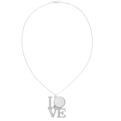 Colier LOVE metalic – pandantiv elegant