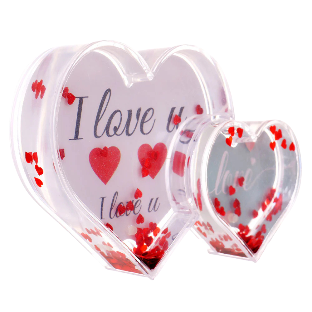 glob foto personalizat cu inima 3d