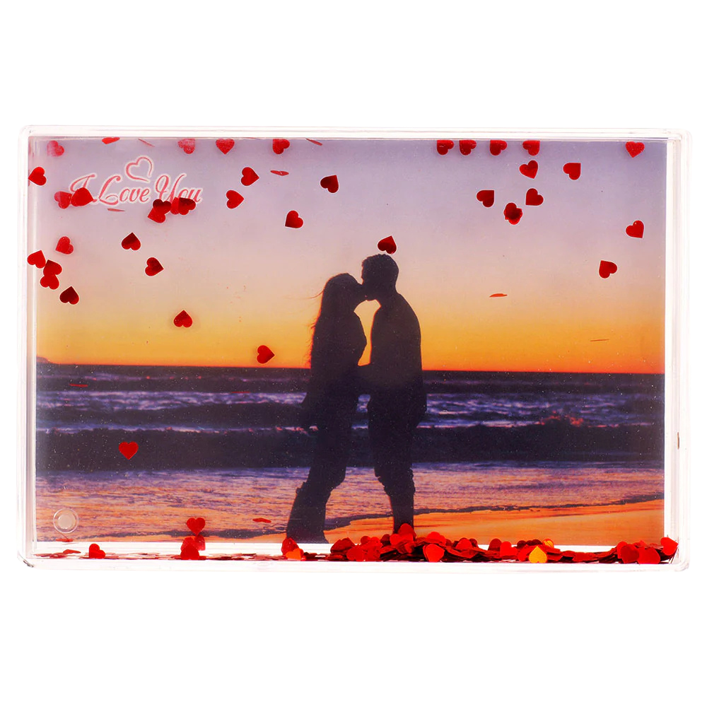 Glob foto personalizat dreptunghiular cu inimi