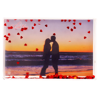 Glob foto personalizat dreptunghiular cu inimi