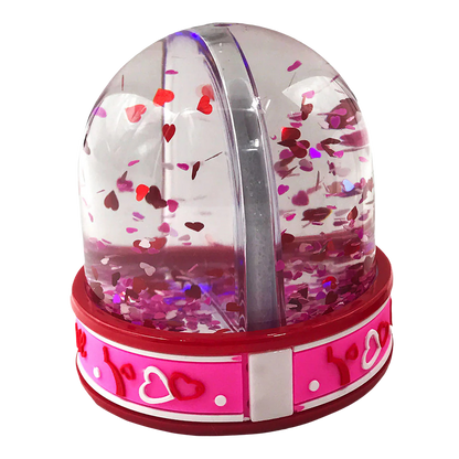 Glob foto personalizat LOVE roz cu LED