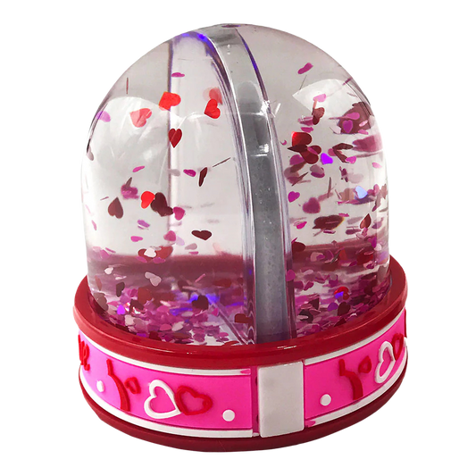Glob foto personalizat LOVE roz cu LED