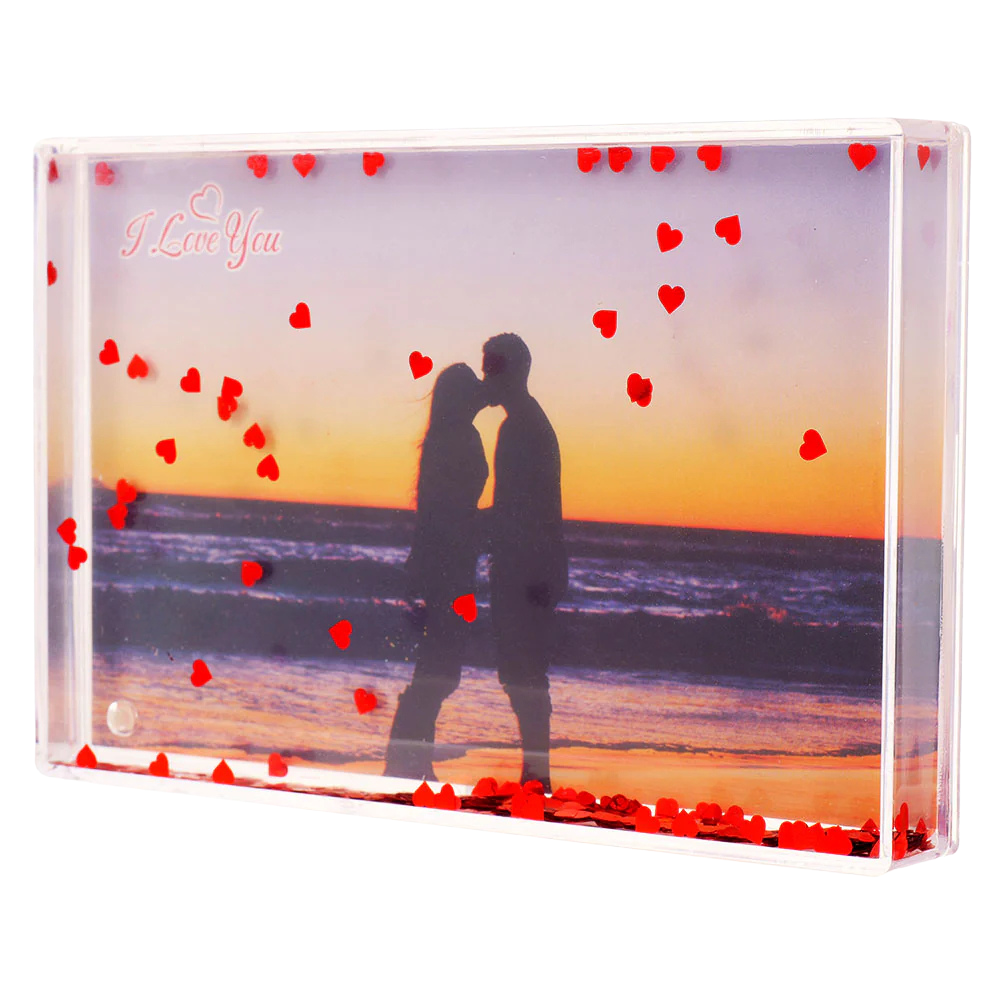Glob foto personalizat dreptunghiular cu inimi