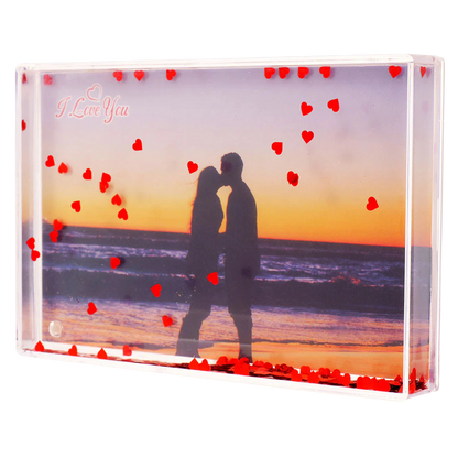 Glob foto personalizat dreptunghiular cu inimi