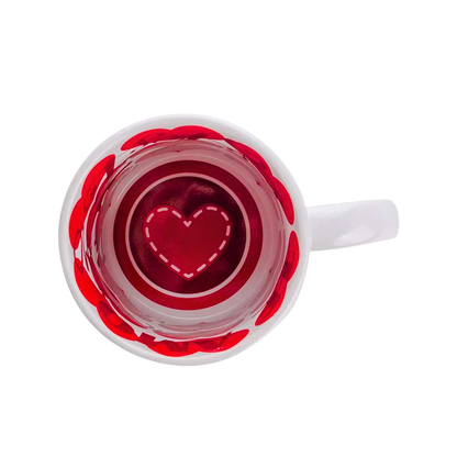 Cană personalizată cu interior roșu LOVE