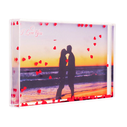 glob foto personalizat dreptunghiular cu inimi